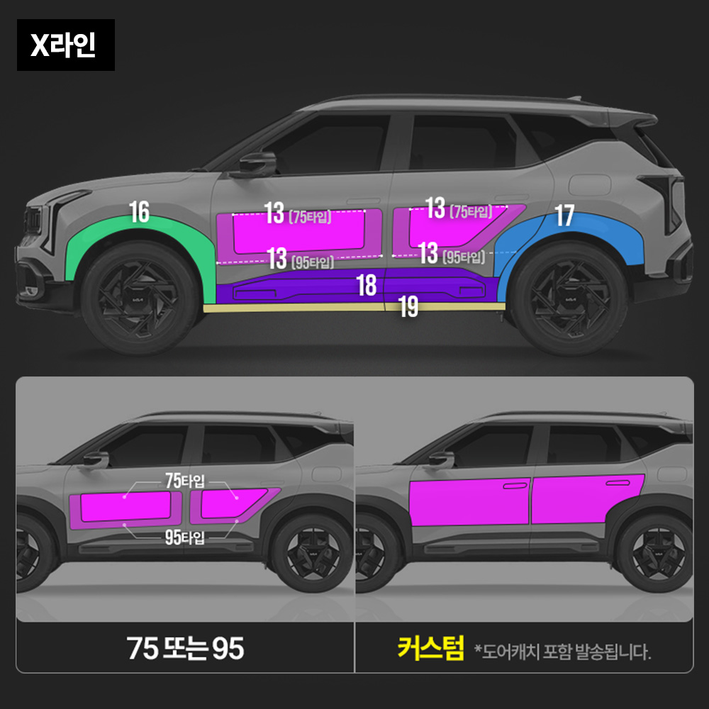 저스트쉴드 셀토스 SP3 풀체인지 PPF필름 X라인 헤드라이트 데일라이트 전방센서 부분구매 - 상세 이미지 4