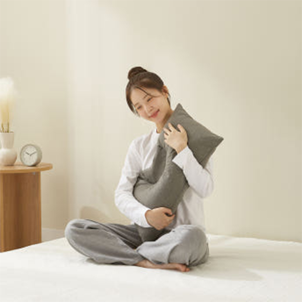 집앤콕 빨아쓰는 경추베개 목디스크 일자목 거북목  옆으로도 편한 베개 아이보리, Free