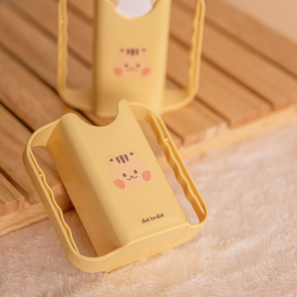 아가드x돗투돗 아기 우유 미니 팩 홀더 125ml 돗람이 팩음료 유아 두유 주스 손잡이 상품 이미지