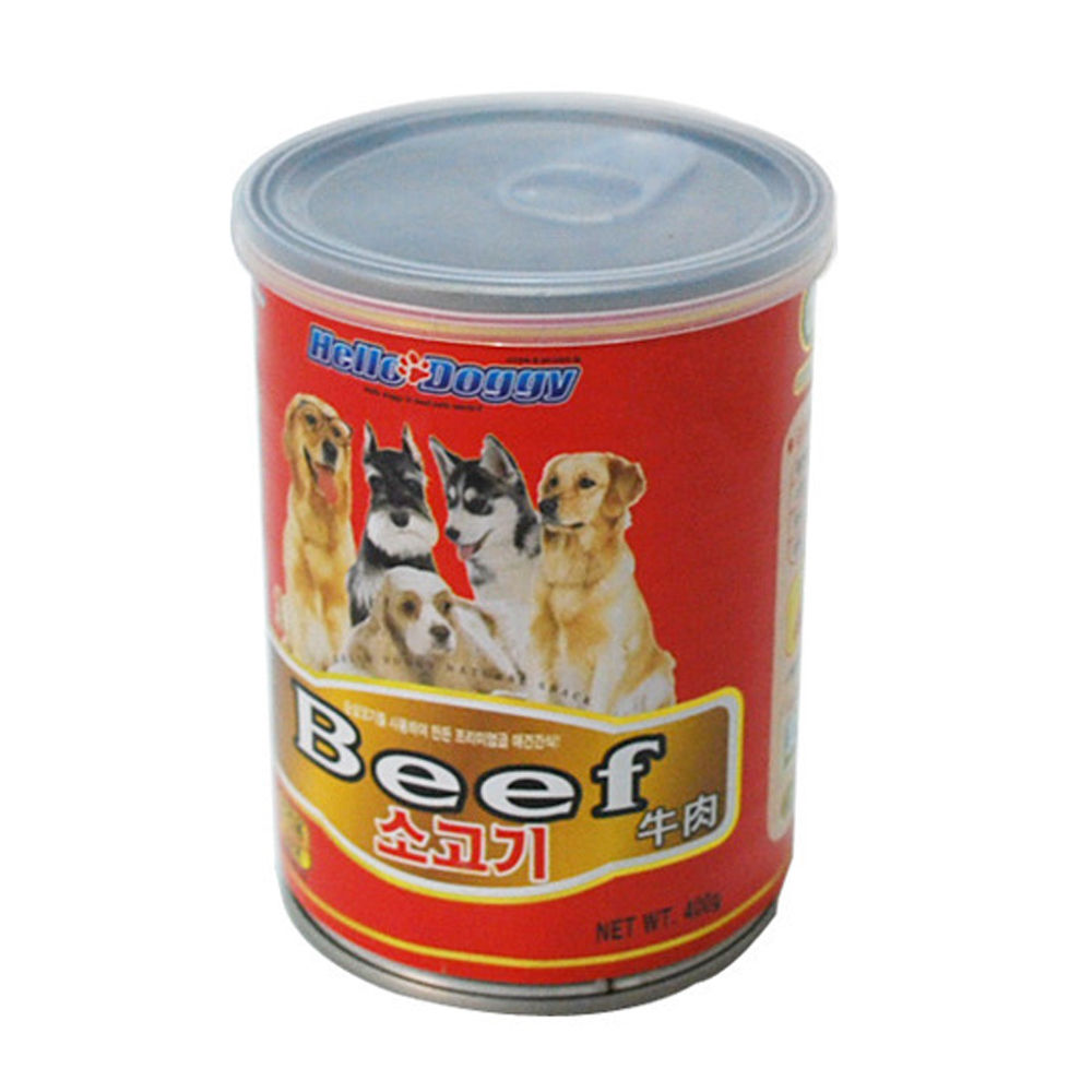 헬로도기 소고기 캔 400g (강아지 간식) - 상품 이미지