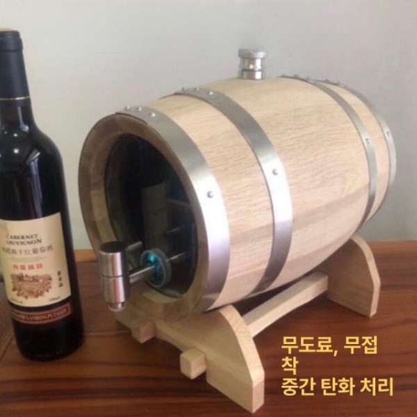 고급 오크통 10L 프리미엄스틸마개 숙성통 보관함 나무마개 디스펜서 술통 2L 스틸마개 - 상세 이미지 2
