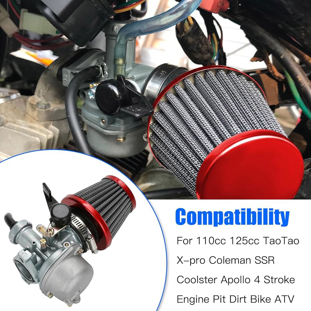 YOXUFA PZ22 카뷰레터 22mm 케이블 그립 110cc 125cc ATV 피트 더트 바이크 쿨러 마운트옵츠 SSR 타오타오 DB14 DB24 아폴로 엑스프로 호크 4행정 - 상세 이미지 3