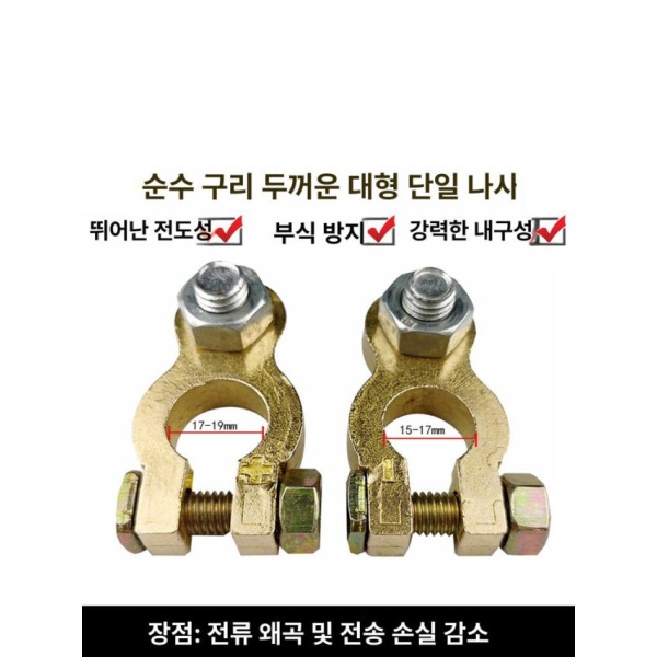 최고급 프리미엄 퀵릴리즈 M10 클램프 보호 단자 배터리 순동 소형 단일 나사 M6 순동 소형 단일 나사 M6 - 상세 이미지 3