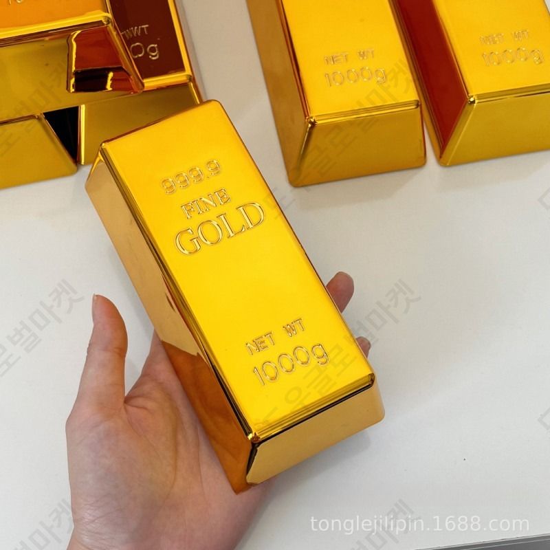 순금 도금 오브제 벽돌 문 스토퍼 방풍문 금 장식 - 상세 이미지 5