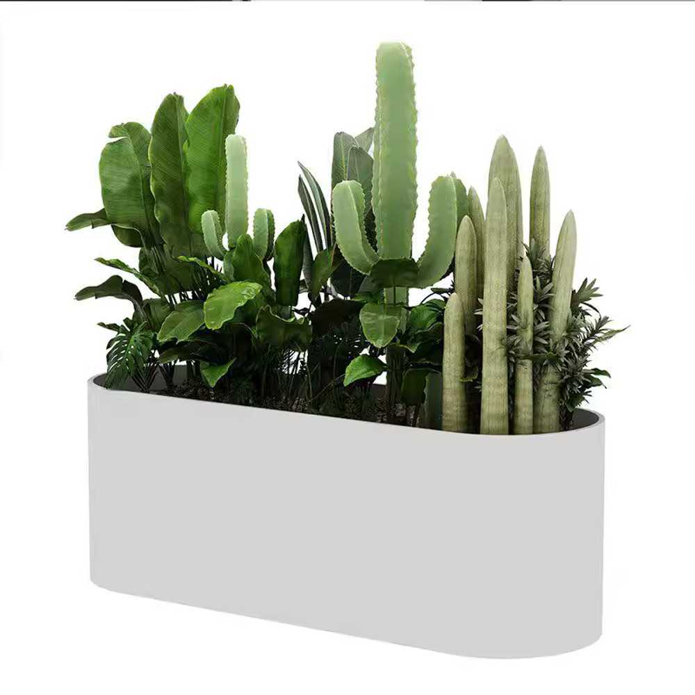 화분파티션 공간분리 칸막이 펜스 사무실 가벽 카페 무광 화이트 50x30x50cm - 상품 이미지
