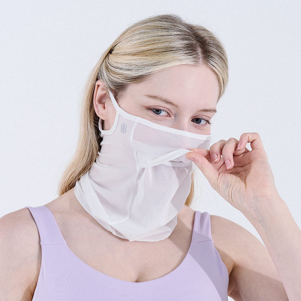 베일리화이트 골프 마스크 오픈형 자외선차단 얼굴 햇빛가리개 여름 안면 자전거 등산 이미지 2