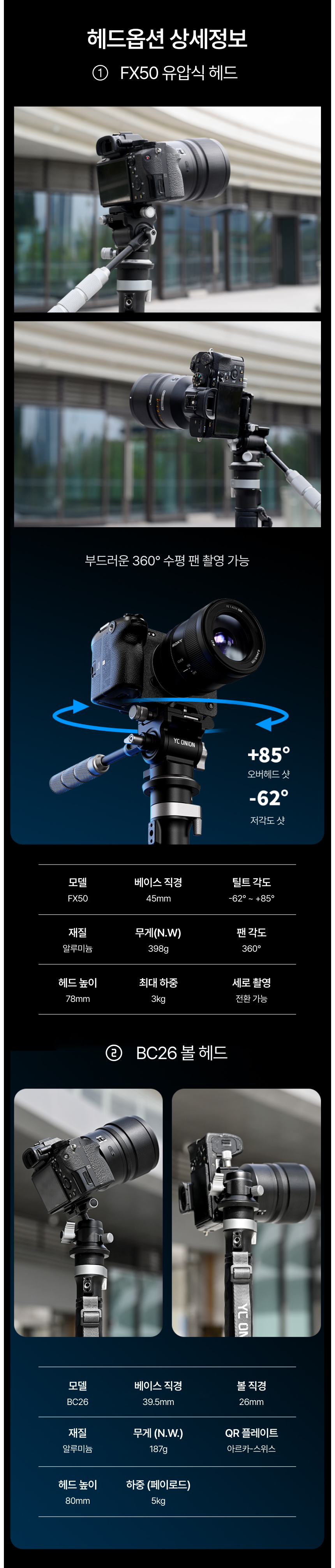 YC Onion 어니언 TAKO Nano 올인원 모노포드 타코나노 카메라 삼각대