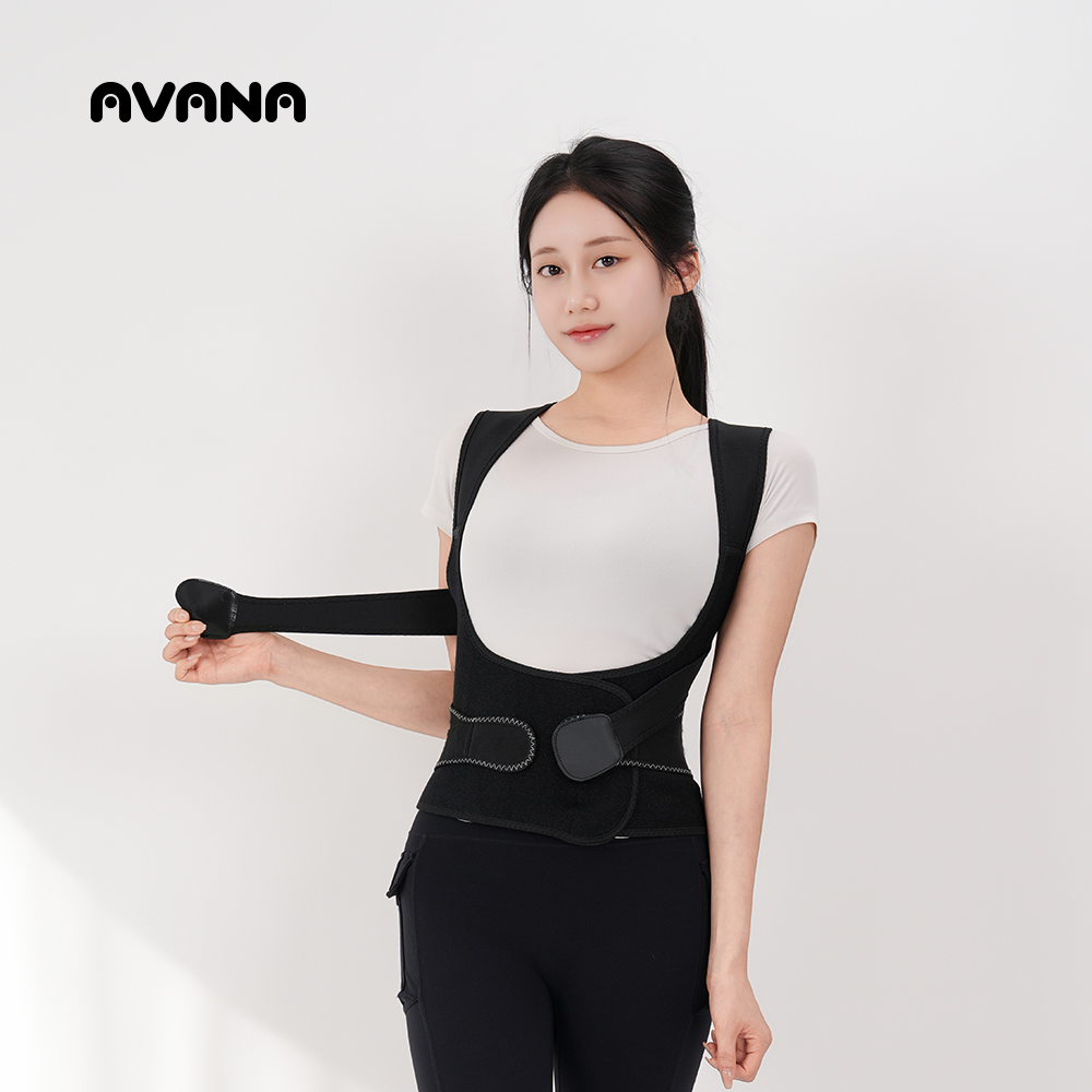 자세교정밴드 슬림 듀얼 어깨 라운드숄더 교정 바른자세 굽은 목 척추 허리 등 자세 밴드 - 상세 이미지 3