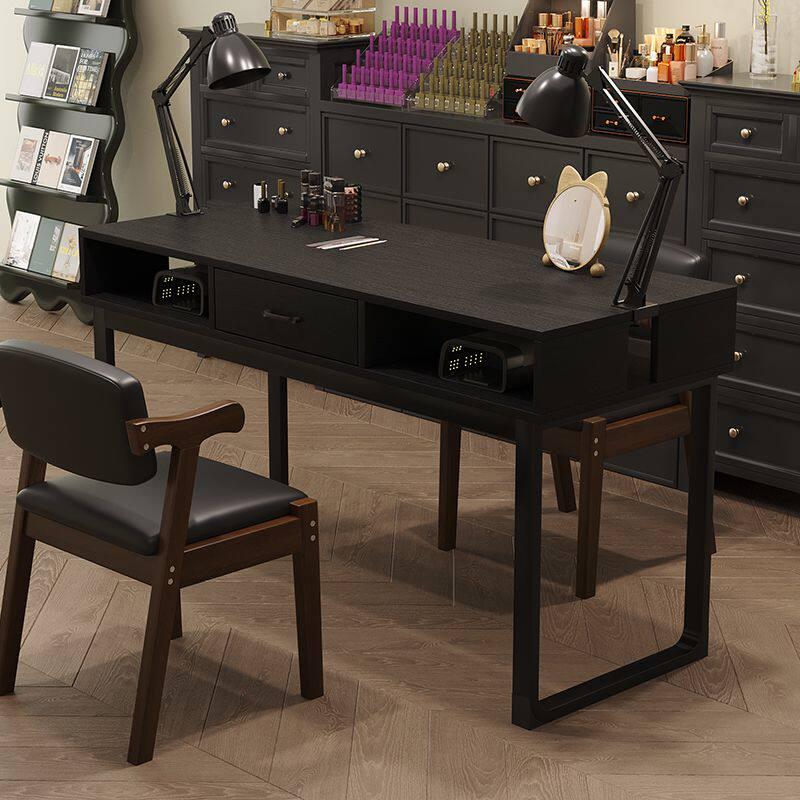 네일시술테이블 데스크 책상 네일아트시술대 블랙월넛 120cmx40cmx78cm - 상세 이미지 3