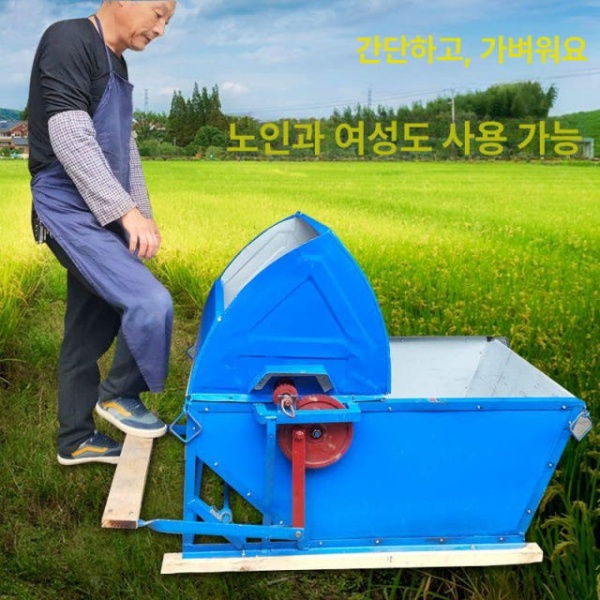 농촌 정통 수동 발판식 인력 탈곡기 옛날 홀태 콩 농기구 시골 발판식 인력 탈곡기 - 상세 이미지 2