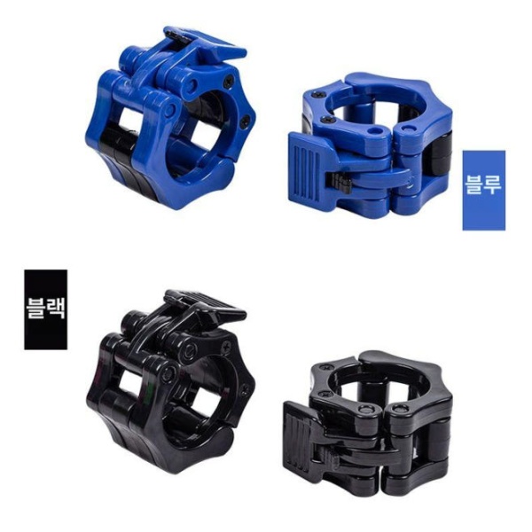 프리미엄 바벨 클립 고정 장치 피트니스 소형 3.0cm 구멍 레드 홈트 집게 2.8cm 소형 구멍 블루 - 상세 이미지 3