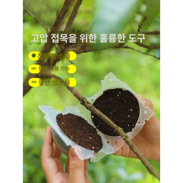 혁신적인 루팅볼 취목볼 루팅팟 투명 접목 삽목 공중뿌리 발근 소형 블랙 1개 플라스틱 소형 블랙 1개 플라스틱 - 상품 이미지