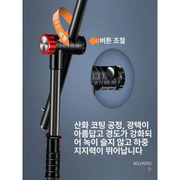 프리미엄 파라솔 테이블 카트 바퀴 행사용 접이식 일체형 폴딩 풀 로드 스테인리스 스틸 강화 대형 A 단층 범용 실버 도금 그린 패치 1.8m - 상세 이미지 4