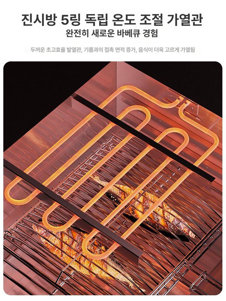 전기그릴 업소용품 생선구이 생선 그릴 꼬치 구이 오븐 바베큐 기계 - 상세 이미지 3