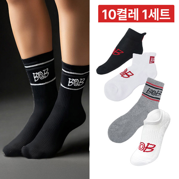 [10켤레1세트] BOB GOLF 남성 여성 골프 양말 단목/중목/장목 택 1 - 상세 이미지 2