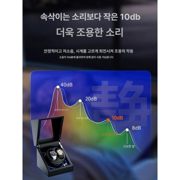 프리미엄 시계 보관함 진열장 가죽 오토매틱 정리함 1 2 래커 내부 블랙 자동 5단 주변 충전식 1 블랙 가죽 블랙 내부 단일 - 상세 이미지 2