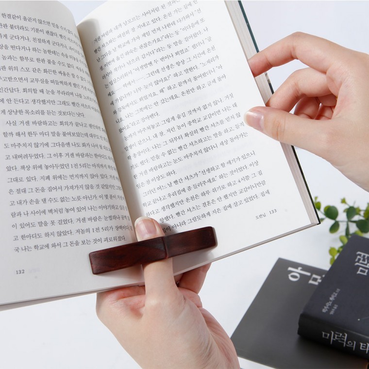 지니몰 원목 독서링 북홀더 북링 책고정 집게 독서템 - 상품 이미지