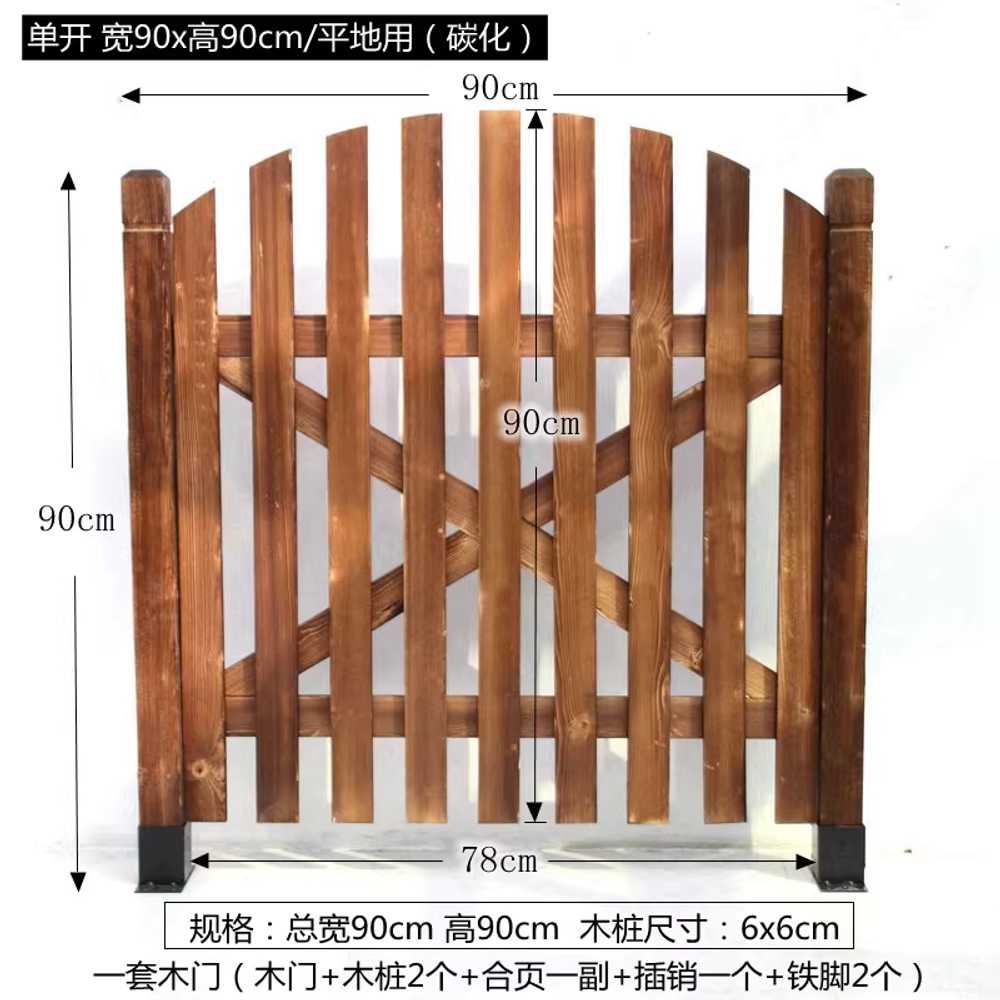 원목 대문 출입문 흰색 시골집 주택 목재 휀스 게이트 싱글 오픈 90x90cm/흙지용 이미지 7