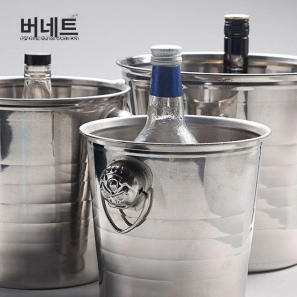 프리미엄 와인 샴페인 버킷 아이스버킷 칠러 얼음통 양주 칠링 7L 헤드 스 클립 1L 스 큐브 버킷 물분리판포함 - 상세 이미지 3