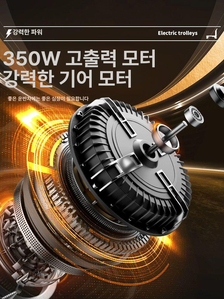 엘카 핸드카 전동 수레 업소용 평판 끌카 운반 대차 트롤리 손 기준 이미지 6
