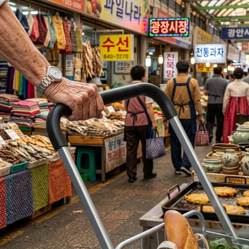 접이식 노인 보행 보조기 어르신 걸음 보조 보행기 대형 이미지 6