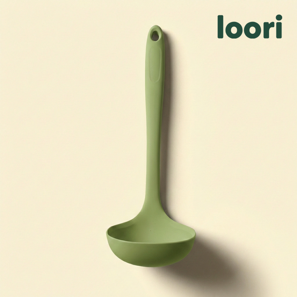 국산 실리콘 국자 조리도구 L(대형), 그린 - 상품 이미지