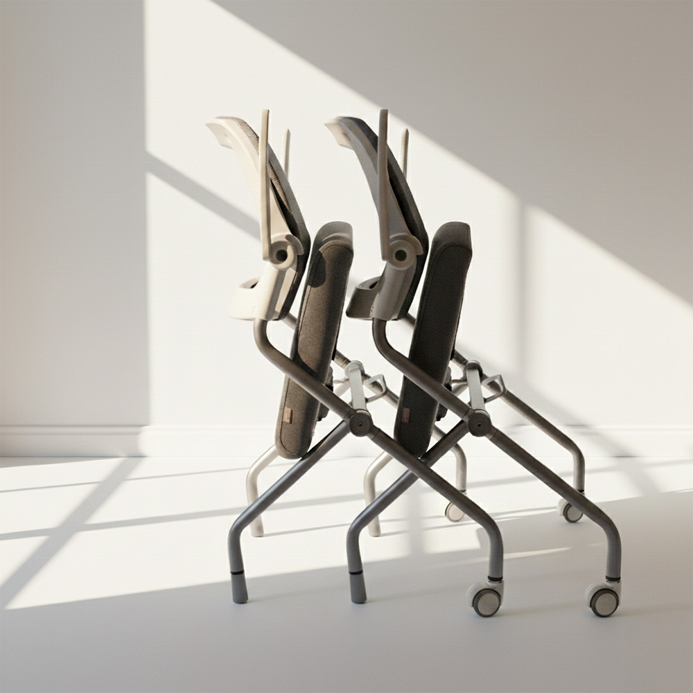 뷰티즈체어 접이식 학생 공부 바퀴없는 책상 의자 회의용 서울대 틸팅 조절, 3.W 라베