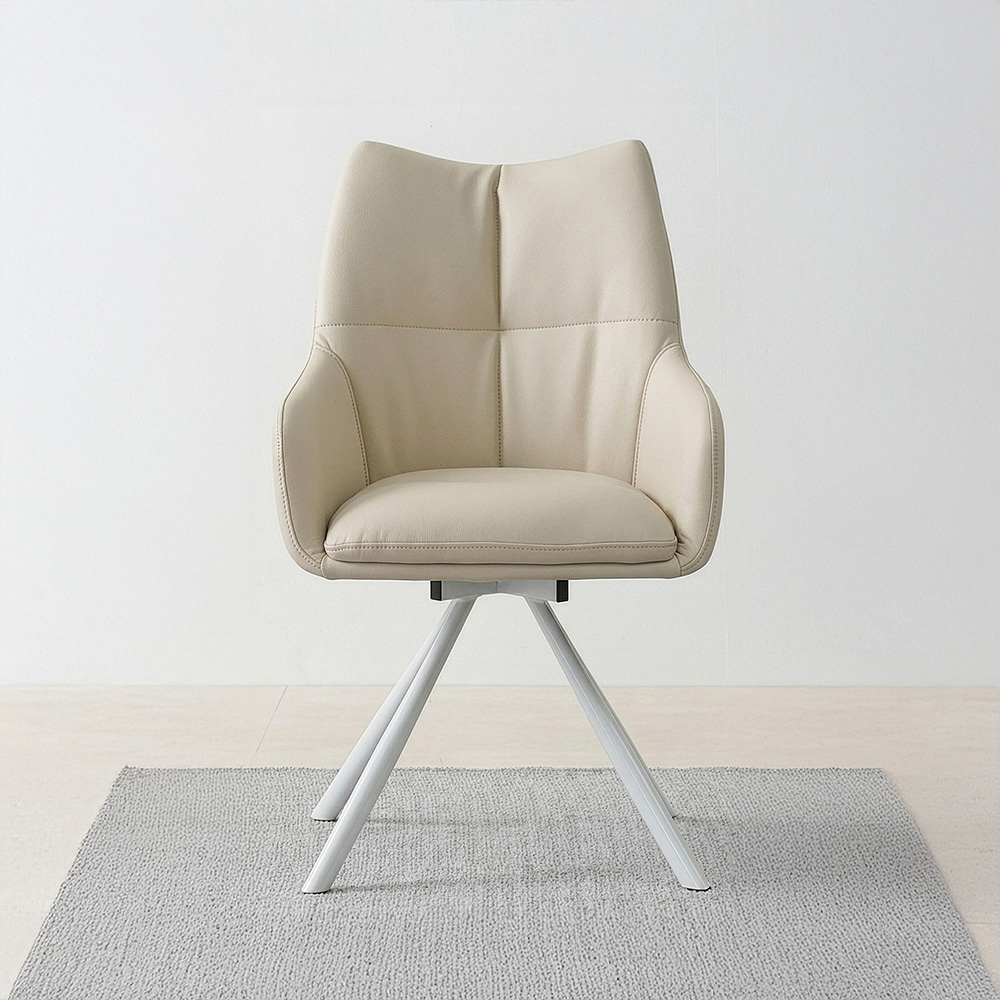 스코나 라벨라 포세린 세라믹 식탁세트 6인 식탁+의자6, 2000mm, 샌디화이트