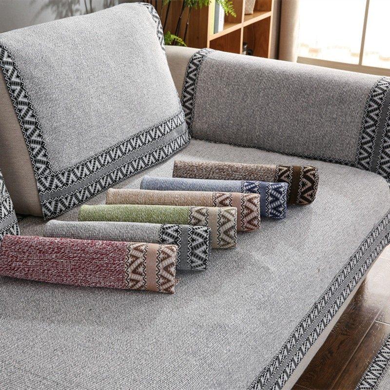 쇼파 등받이 사계절 깔개 커버 소파 범용 커피 70x70cm - 상세 이미지 2
