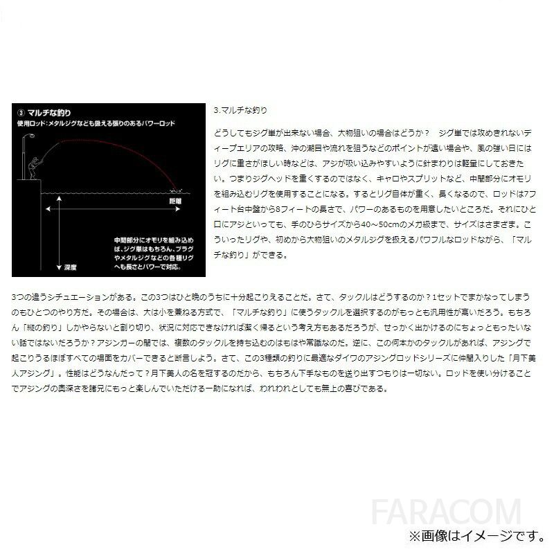 일본 다이와월하미인 AJING 68L-S 낚싯대 경량 민물 바다 겸용 루어 낚시 장비 [관부가세포함] - 상세 이미지 5