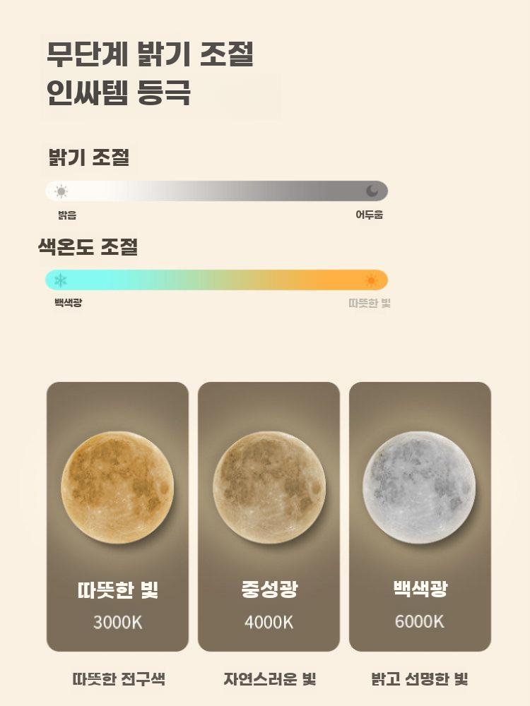 달모양 무드등 원형 조명 카페 대형 LED 장식품 - 상세 이미지 4