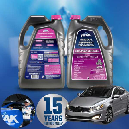 [자체제작]프라임오토 기아 K5(11~15) 2.0 L 피크 유러피안 핑크 부동액 프리믹스 3.8L