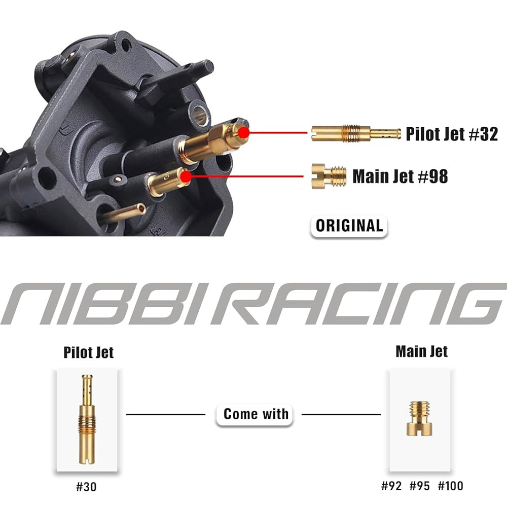 NIBBI PE22 카뷰레터 키트, 22mm 카뷰레터와 - 110cc 125cc 130cc 더트 바이크 피트 아폴로 타오타오 리판 카요 SSR에 적합합니다 PE17FL - 상세 이미지 3