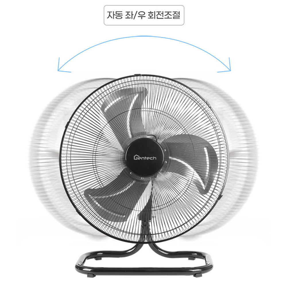 젠텍 대형선풍기 공업 산업 업소용 메탈 선풍기 3단 3엽 자동좌우회전 좌석용 - 상세 이미지 3