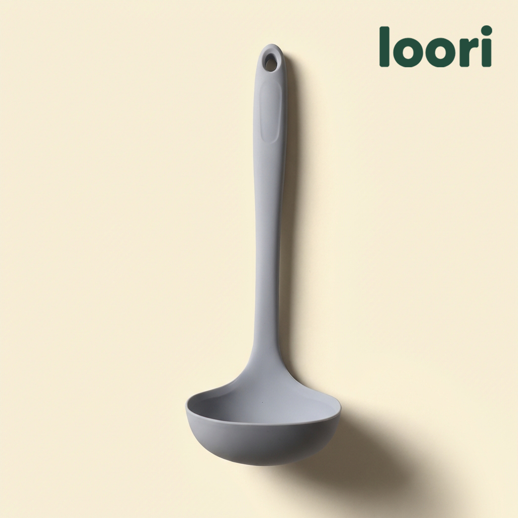 국산 실리콘 국자 조리도구 L(대형), 그레이 - 상품 이미지