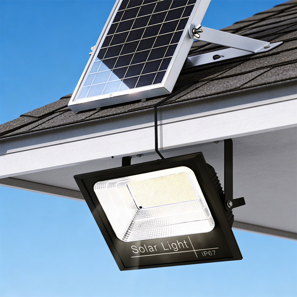 태양광 투광등 센서등 LED 태양열 가로등 벽등 공원 아파트 전원주택 브라이트 200W 이미지 1