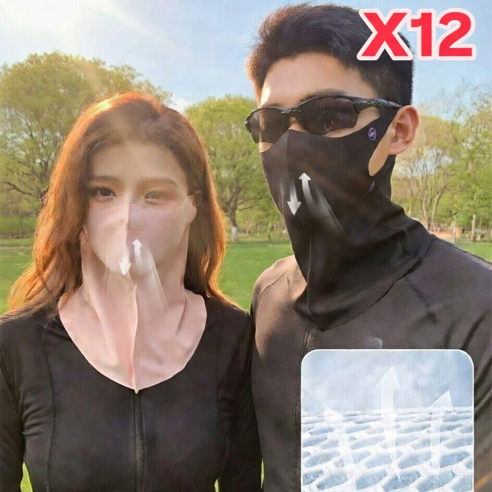 UV 자외선 차단 마스크 얼굴 앞면 마스크 햇빛 기미 차단 트레이닝 마스크 (12개) - 상품 이미지