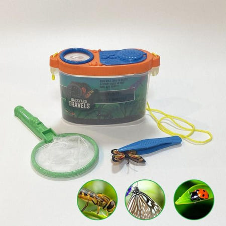 장수풍뎅이 (KC인증)곤충 관찰 채집통 그물망 집게 세트 M10809