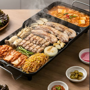 전기그릴 와이드 가정용 고기 전기불판 대형 팬 삼겹살 불판 전골팬 멀티 개봉기 | 실사용 후기 - 상품 이미지 1