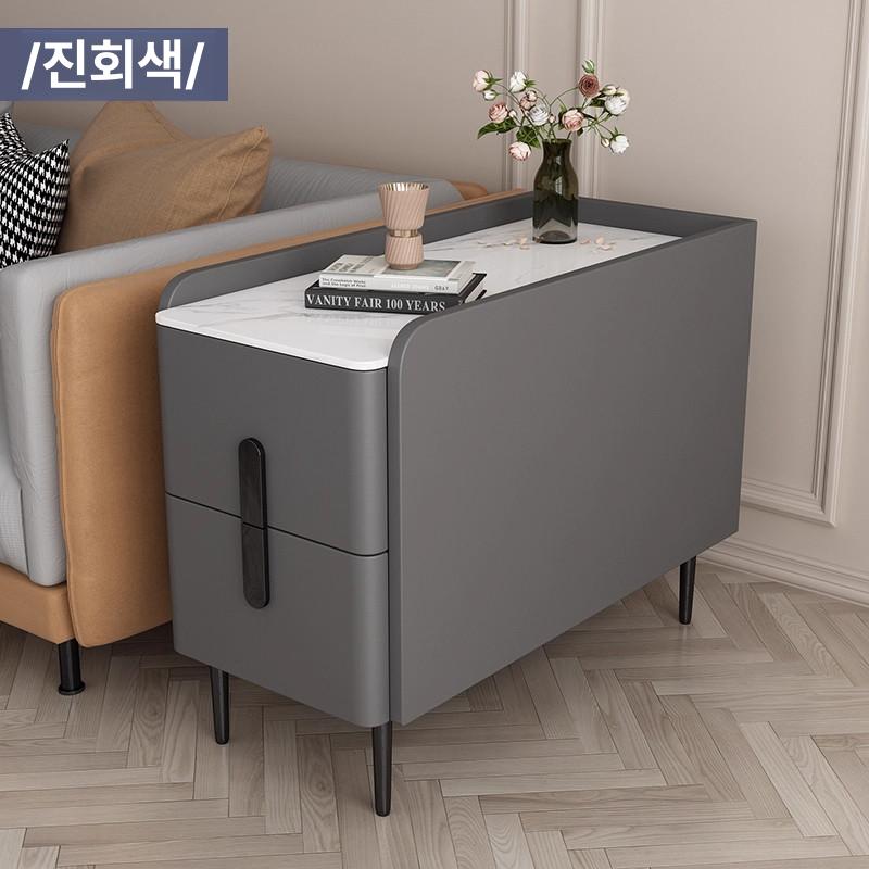 소파 틈새 테이블 탁자 협탁 침대 수납 선반 폭좁은 보조 좁고 원목 미니 쇼파 간이 - 상세 이미지 4
