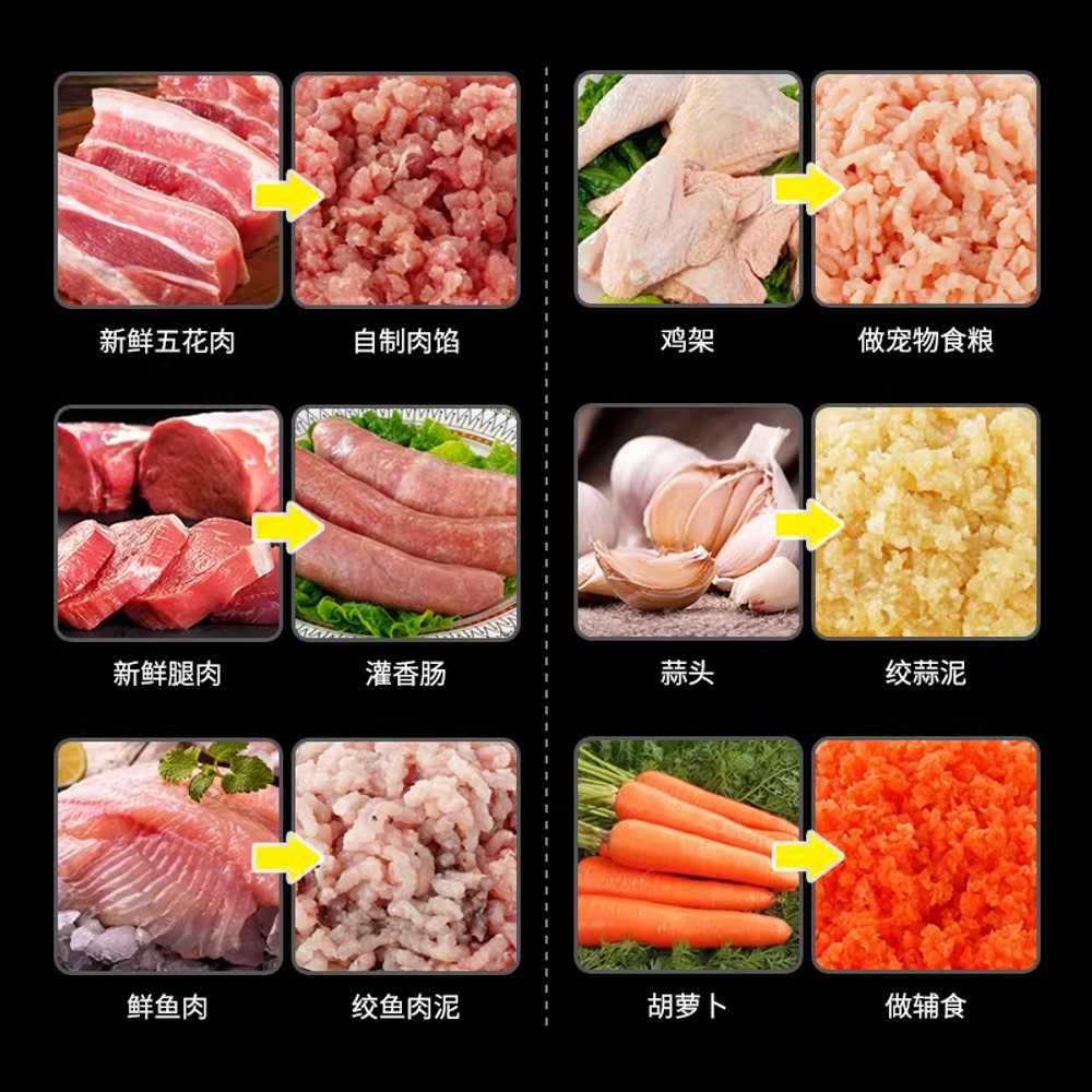 전동 소시지메이커 고기분쇄기 다짐육 순대 제조기 전기 고기 분쇄기 및 소시지 기계/3가지 두께 - 상세 이미지 4