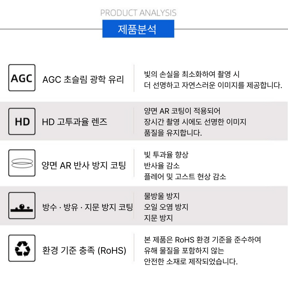 리코 GR4 GR3X HDF GR3 GR2 카메라 렌즈 보호 MCUV 필터 - 상세 이미지 4