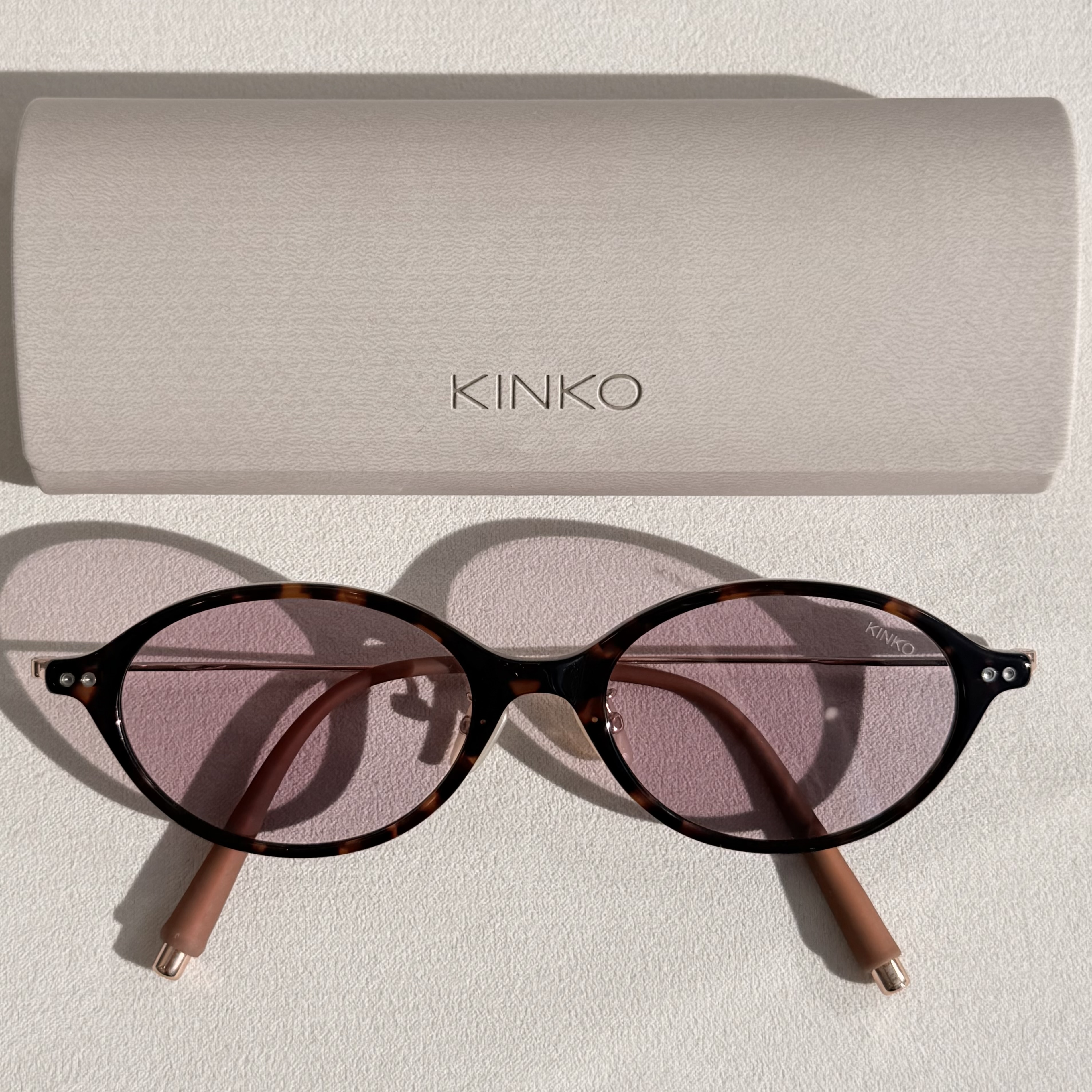 킨코 안경테 KINKO CIELOR01 HAV P 아이브 레이 나나 틴트 변색 오벌 뿔테 - 상품 이미지