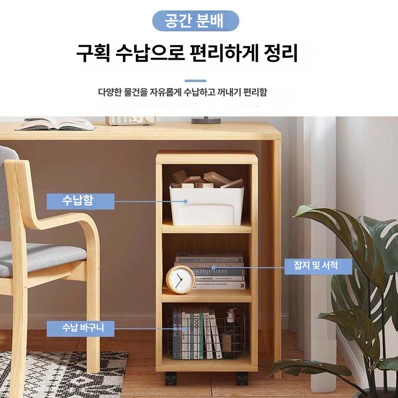 북트레일러 책꽂이 이동식 책장 보조 북카트 책선반 우드 트레일러 바퀴달린 간이 철제 - 상세 이미지 5
