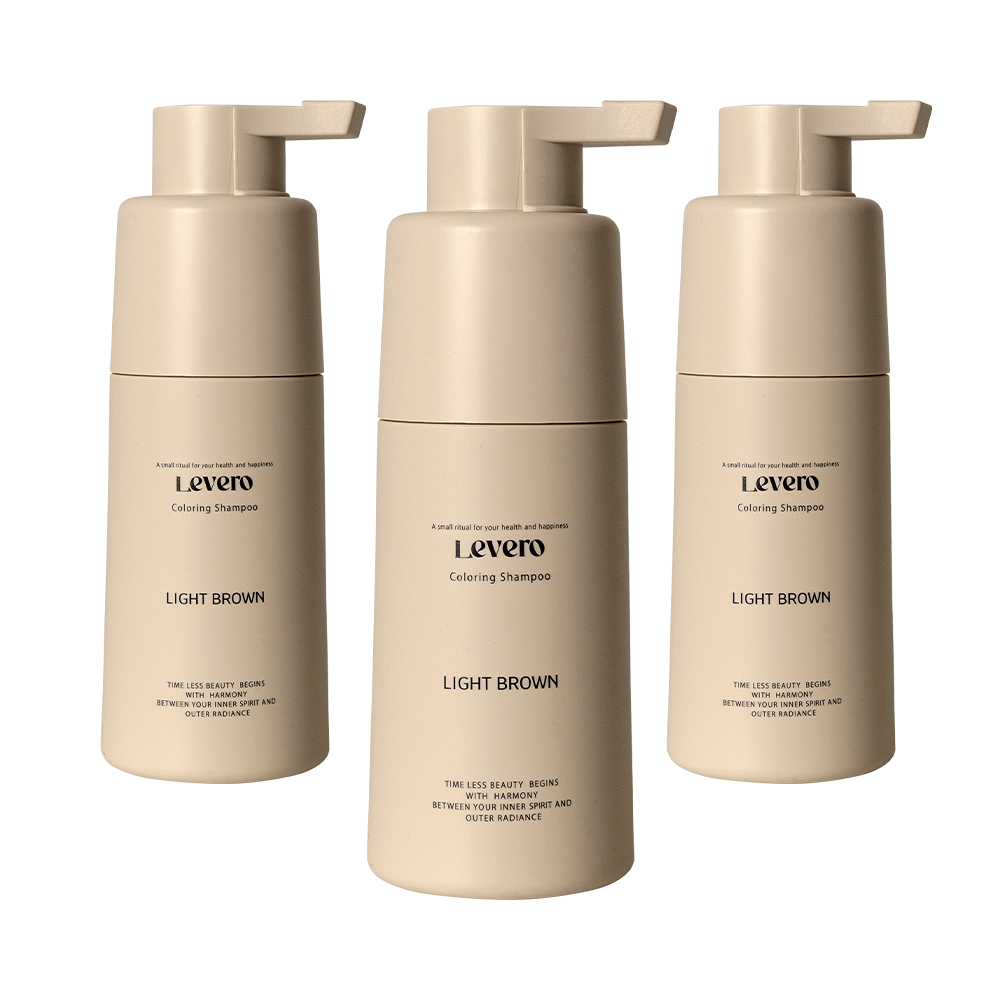 르베로 맥주효모 새치커버 염색샴푸 라이트브라운, 300ml, 3개 - 상품 이미지