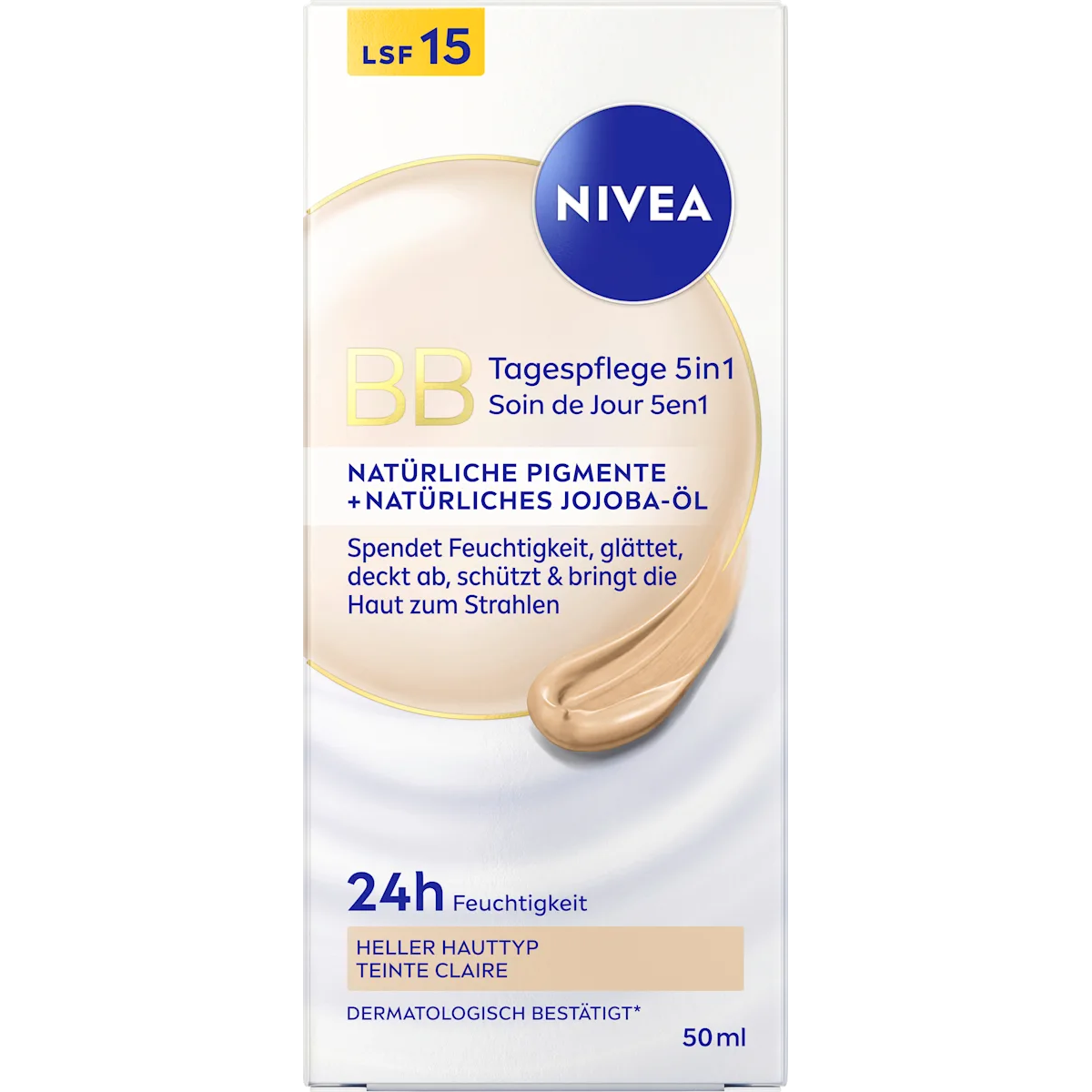 니베아 BB크림 톤보정 수분 데이크림 SPF15 5in1 50ml - 상세 이미지 3