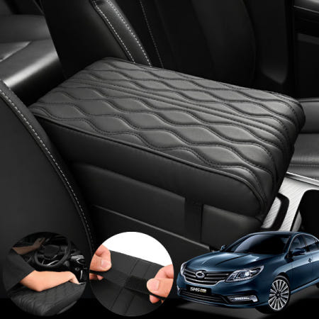 프라임오토 르노 SM5(13~16) 1.6 TCE 모템 차량용 가죽 팔걸이 콘솔쿠션 검정 1개