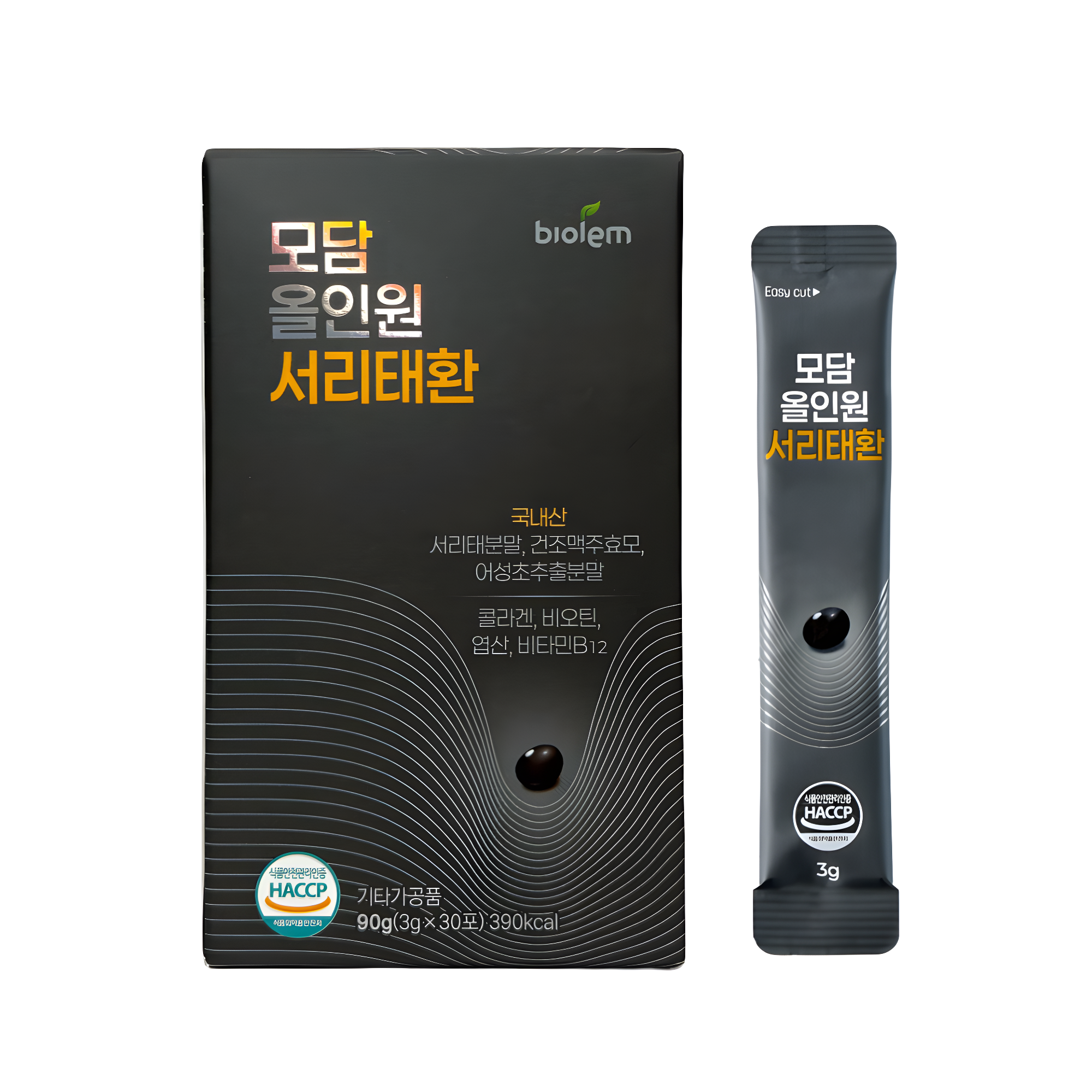 모담 서리태환 올인원 검은콩환 비오틴 맥주효모 콜라겐 프리미엄 30포, 1개 제품 이미지