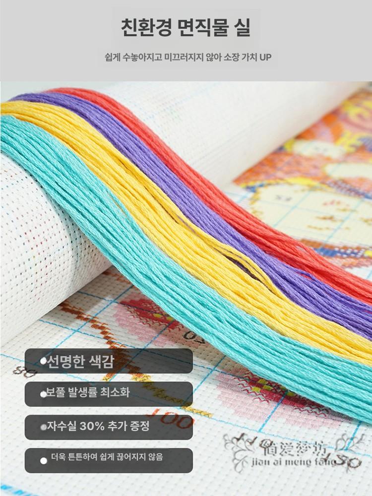 보석십자수 패브릭형 불교 부처님 불상 도안 재료키트 십자수 40x50cm - 상세 이미지 3