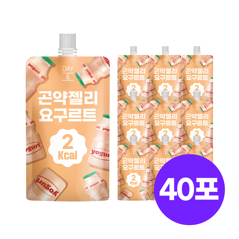 [2kcal] 데이앤 곤약젤리 요구르트맛 요구르트, 150g, 40개 - 상품 이미지